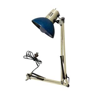 Vtg Underwriters Lab. Blue Articulating Folding Lamp Industrial Desk Light